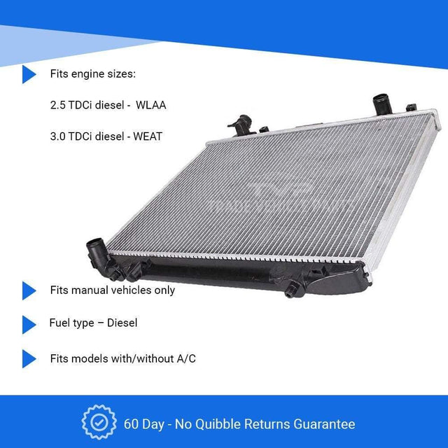 Fits Ford Ranger Es Et 2007-2012 Radiator (2.5 Tdci, 3.0 Tdci)(Manual)( With/Without Ac) - image 3