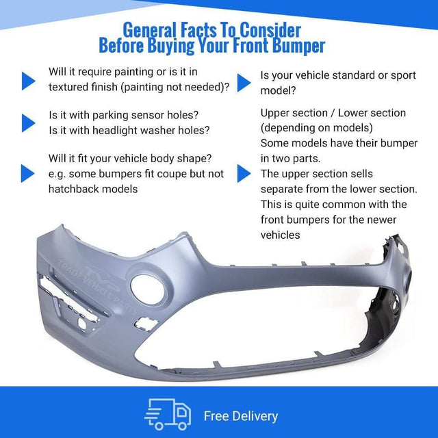 Fits Ford S-Max 2010-2015 Front Bumper Primed - image 4