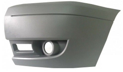 Ford Transit 2006- Front Bumper Corner End Passenger Side With Fog Hole Mat Gray Textured