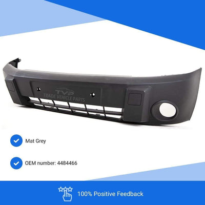Fits Ford Transit Connect 2003-2005 Front Bumper Mat Grey With Large Fog Light Holes - tradevehicleparts.co.uk
