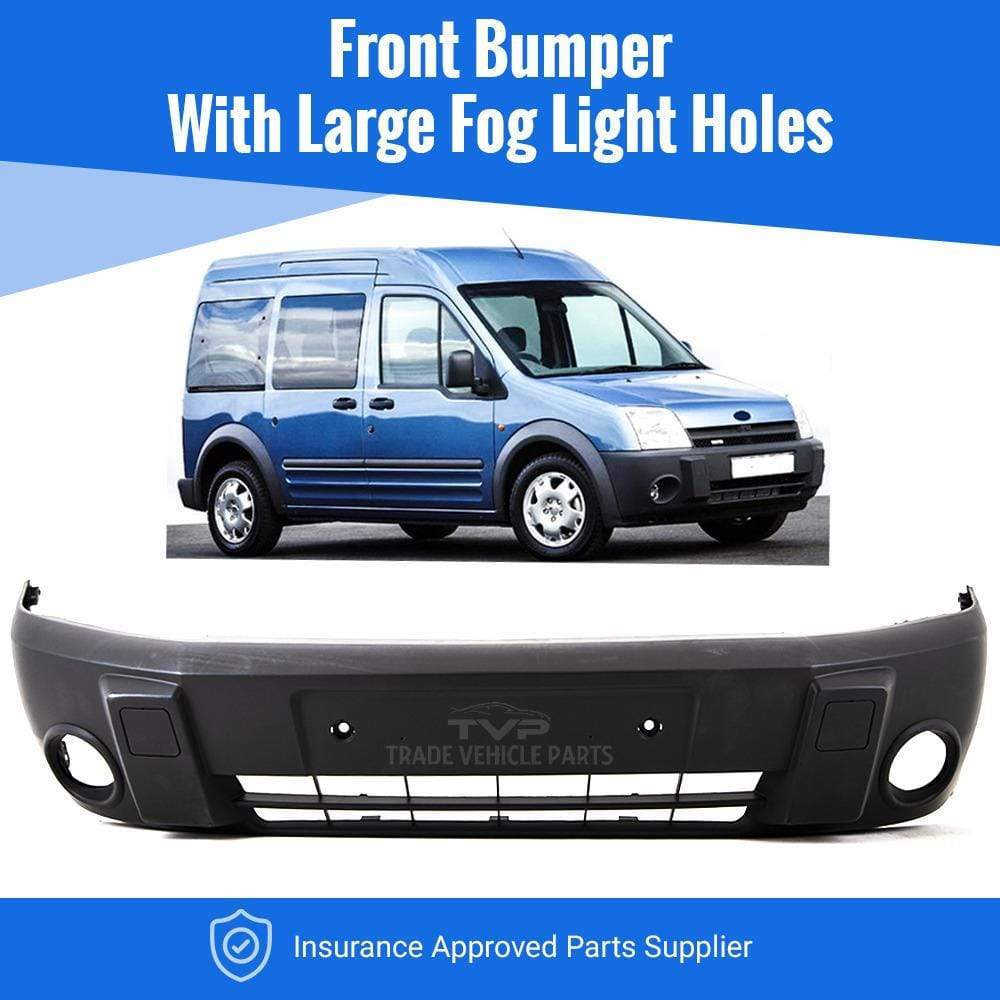 Ford Transit Connect 2003-2005 Front Bumper Mat Grey With Large Fog Light Holes