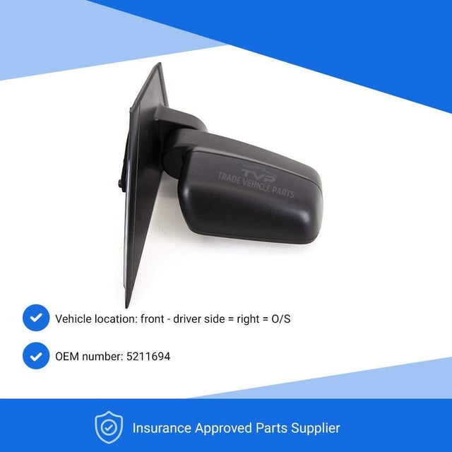 Fits Ford Transit Connect 2009-2013 Door Wing Mirror Manual Black Driver Side - image 3