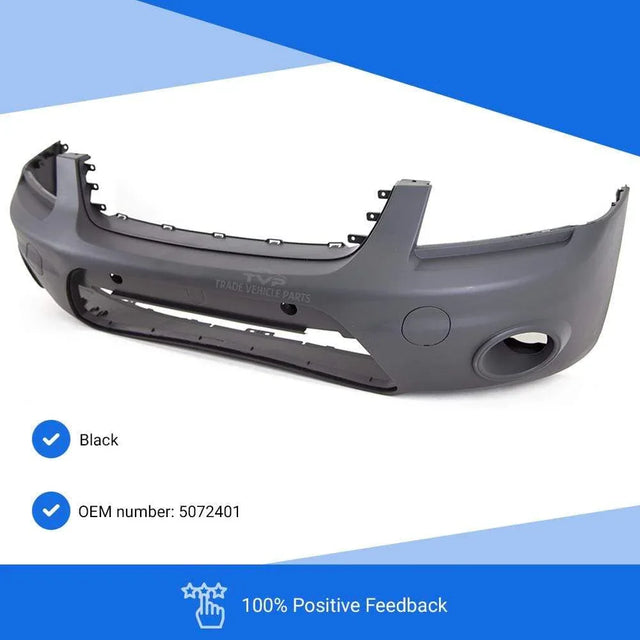 Fits Ford Transit Connect 2009-2013 Front Bumper Black With Fog Light No Pdc Holes - image 2