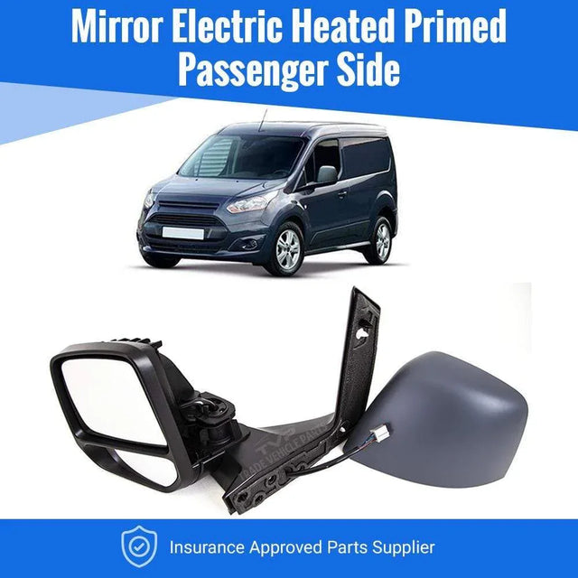 Fits Ford Transit Connect 2014-2018 Door Wing Mirror Electric Heated Primed Passenger Side - image 2