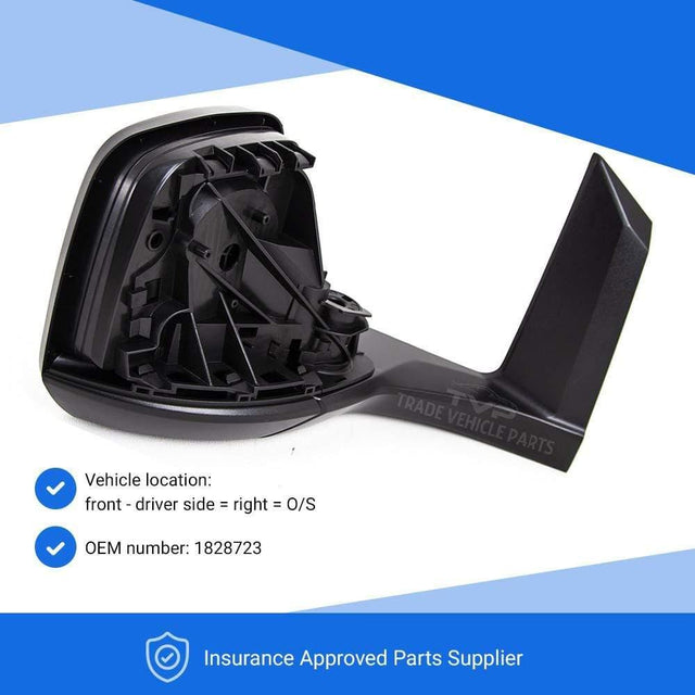 Fits Ford Transit Connect 2014- Door Wing Mirror Manual Textured Driver Side - image 3