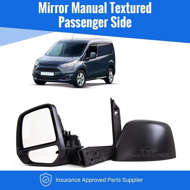 Fits Ford Transit Connect 2014- Door Wing Mirror Manual Textured Passenger Side - image 2