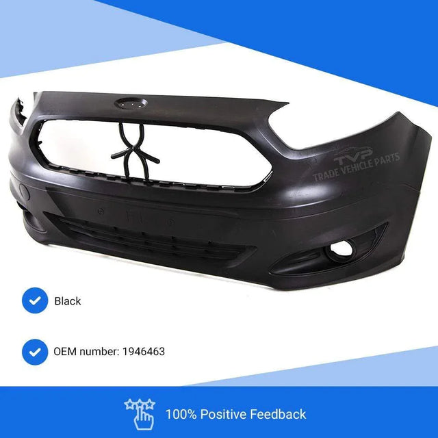 Fits Ford Transit Courier 2014-2018 Front Bumper With Fog Holes Not Primed - image 2