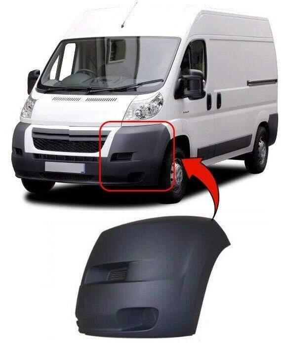 Fits Citroen Relay 2006-2014 Front Bumper End Corner Black Textured Left Side