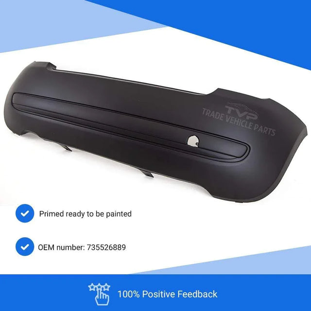 Fits Fiat 500 & 500C 2007-2015 Rear Bumper No Pdc Primed - image 3