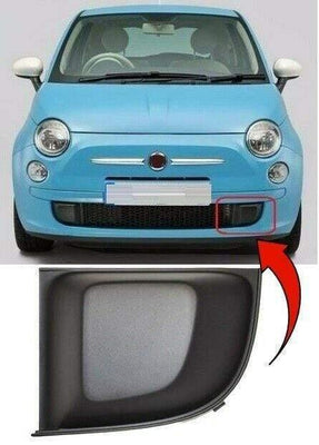 Fits Fiat 500 Hatchback 2008-2015 Front Bumper Fog Grille Cover Passenger Side - tradevehicleparts.co.uk