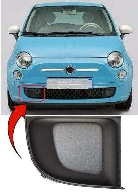FT1291A Fiat 500 Hatchback 2008-2015 Front Bumper Fog Grille Cover Driver Side