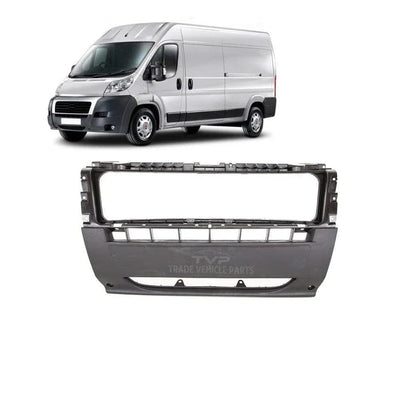 Fits Fiat Ducato 2006-2014 Front Bumper Centre Section Dark Gray - tradevehicleparts.co.uk