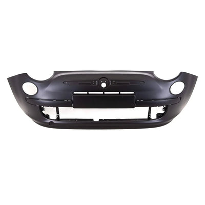 Fits Fiat 500 2008-2015 & 500C 2009-2014 Front Bumper Primed For Models With Chrome Mouldings No Pdc Or Washer Holes W/O Tow Eye Cover - tradevehicleparts.co.uk