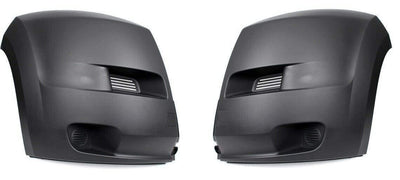 Fits Citroen Relay 2006-2014 Front Bumper End Corner Black Textured Pair Left & Right - tradevehicleparts.co.uk