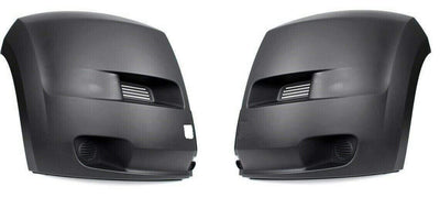 Fits Peugeot Boxer 2006-2014 Front Bumper End Corner Black Textured Pair Left & Right - tradevehicleparts.co.uk