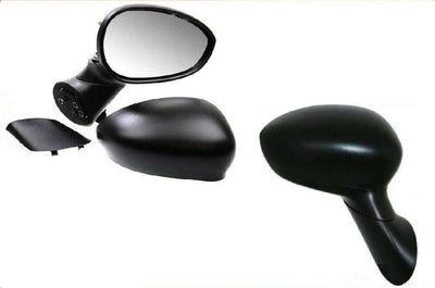 Fits Fiat 500 Cabriolet 2009-2015 Door Wing Mirror Heated Electric Black Driver Side - tradevehicleparts.co.uk