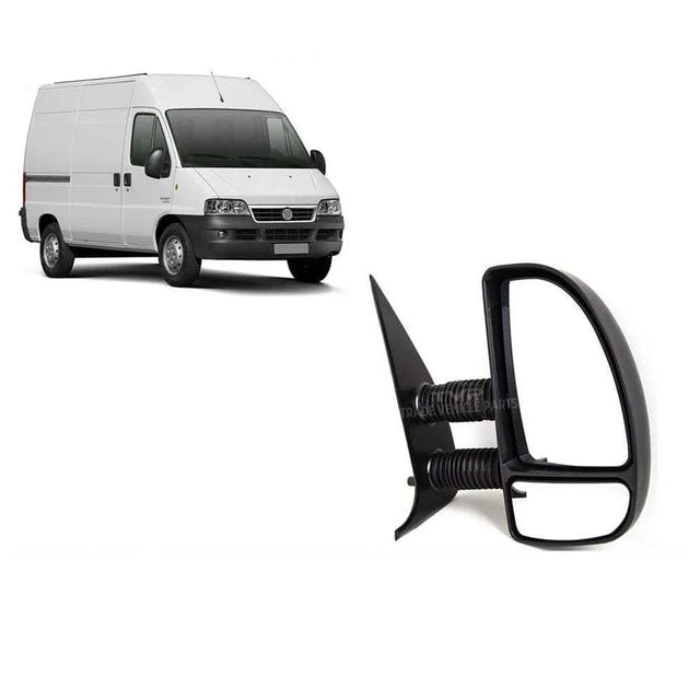 Fits Fiat Ducato 1999-2006 Door Wing Mirror Manual Black Long Arm Driver Side - image 2
