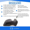 Fits Citroen Nemo 2008- Door Wing Mirror Manual Black Driver Side thumbnail