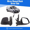 Fits Citroen Nemo 2008- Door Wing Mirror Manual Black Driver Side thumbnail