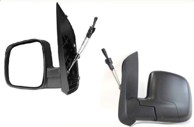 Fits Citroen Nemo 2008- Door Wing Mirror Manual Black Passenger Side - image 2
