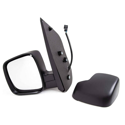Fits Fiat Qubo 2009- Door Wing Mirror Heated Electric Black Passenger Side - tradevehicleparts.co.uk