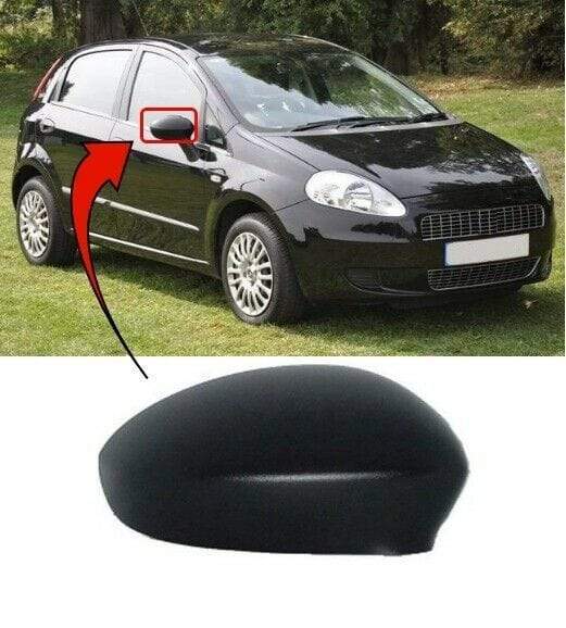 FT4026C Fiat Grande Punto 2006-2010 Door Wing Mirror Cover Black Driver Side Right