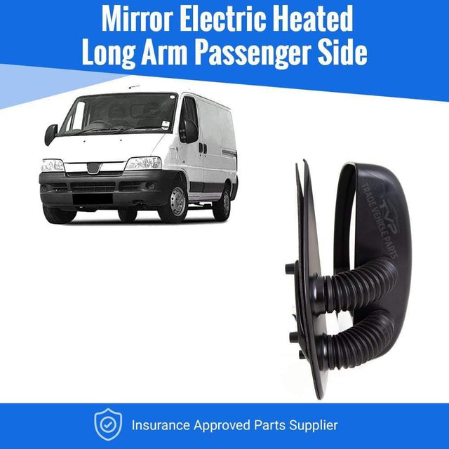 Fits Peugeot Boxer 1999-2006 Door Wing Mirror Electric Heated Long Arm Passenger Side - image 2