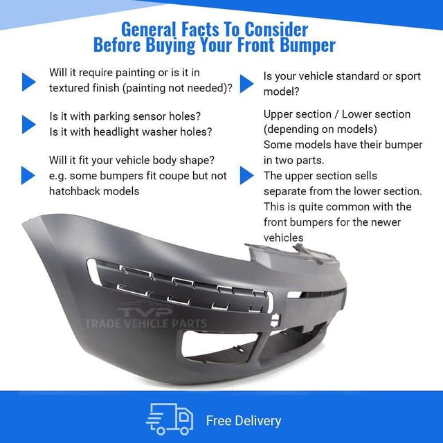 Fits Fiat Panda 2004-2011 Front Bumper Primed - image 4