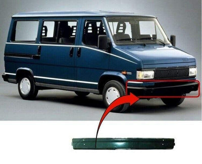 Fits Fiat Ducato 1990-1994 Front Bumper Center Metal Black - tradevehicleparts.co.uk