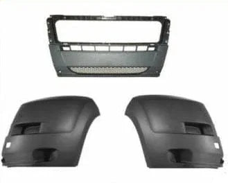 Fits Fiat Ducato 2006-2014 Front Bumper Complete All 3 Parts Left Right Centre Black - image 2
