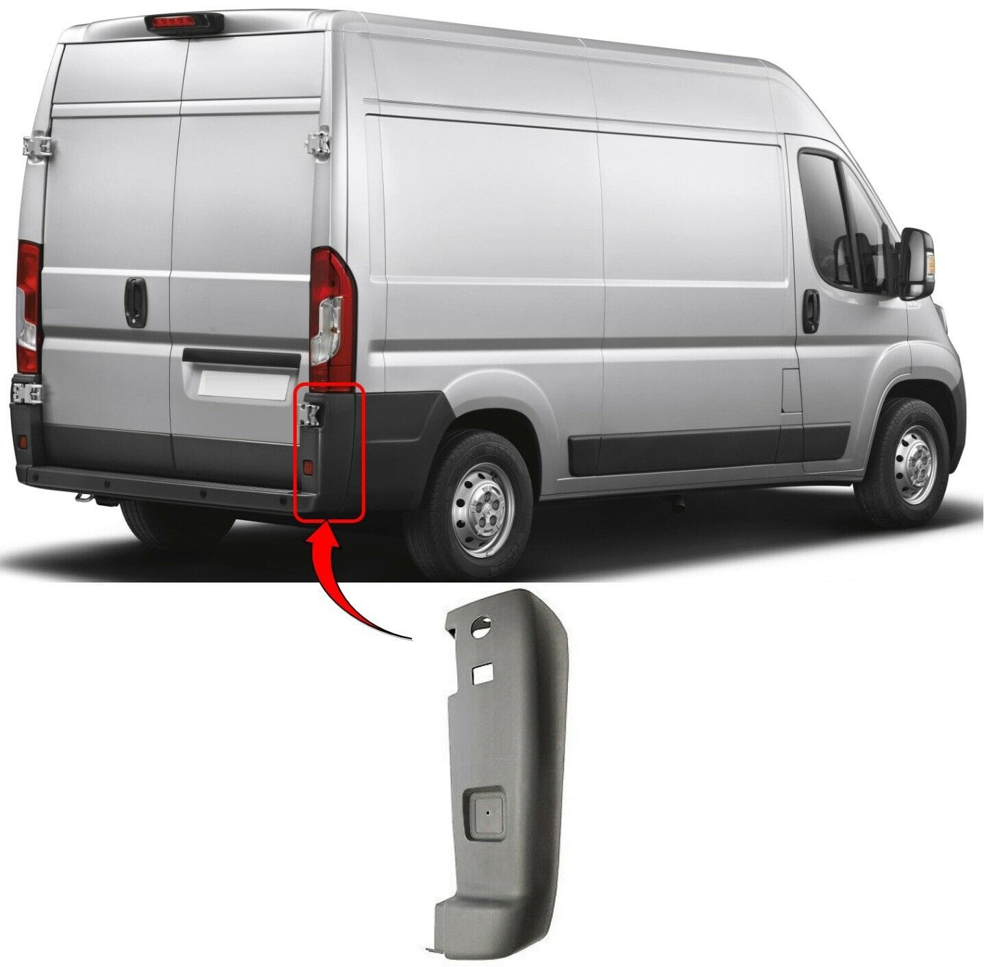 FT5062C Peugeot Boxer 2006- 2014 Rear Bumper Corner No Wheel Arch Models Driver Side