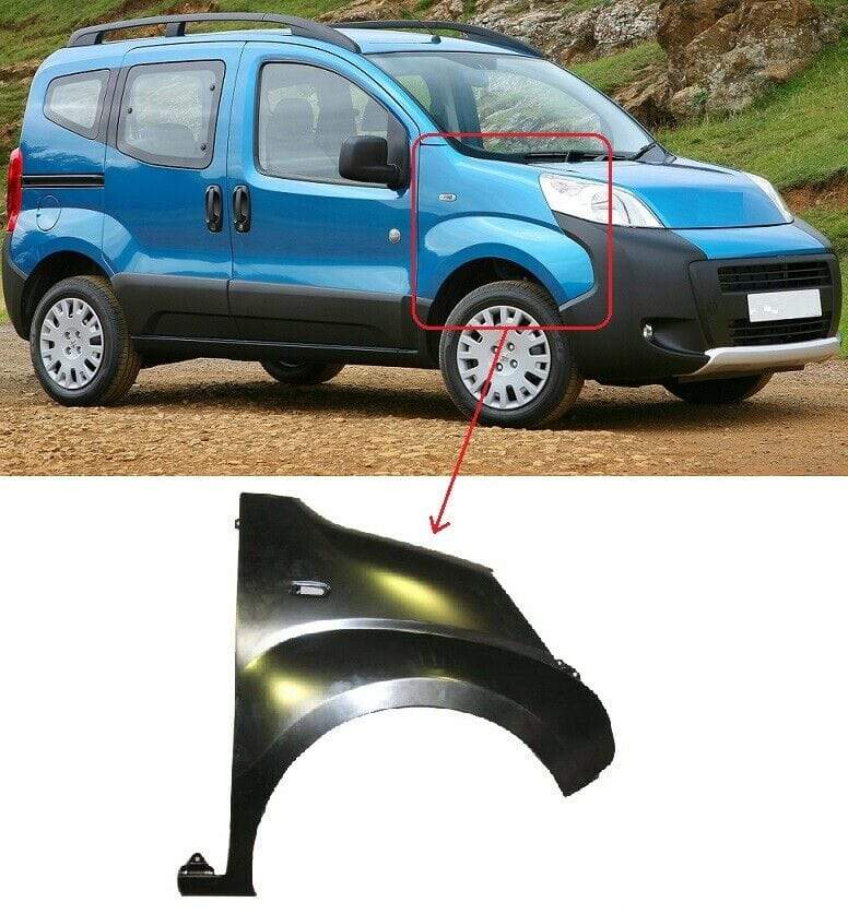 FT5136E Peugeot Bipper Tepee 2008-2014 Front Wing Primed W/Indicator Lamp Hole O/S