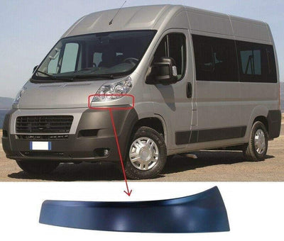 Fits Fiat Ducato 2006-2014 Headlight Headlamp Moulding Primed Lower Section N/S - tradevehicleparts.co.uk