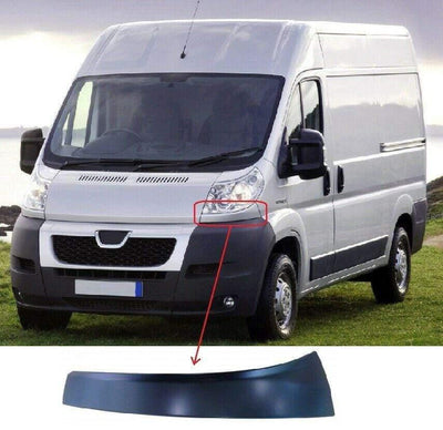 Fits Peugeot Boxer 2006-2014 Headlight Headlamp Moulding Primed Lower Section N/S - tradevehicleparts.co.uk
