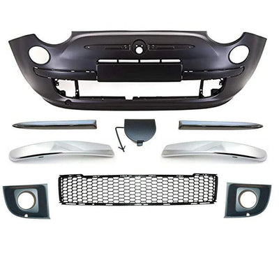 Fits Fiat 500 & 500C 2007-2015 Front Bumper Kit Primed Complete - tradevehicleparts.co.uk