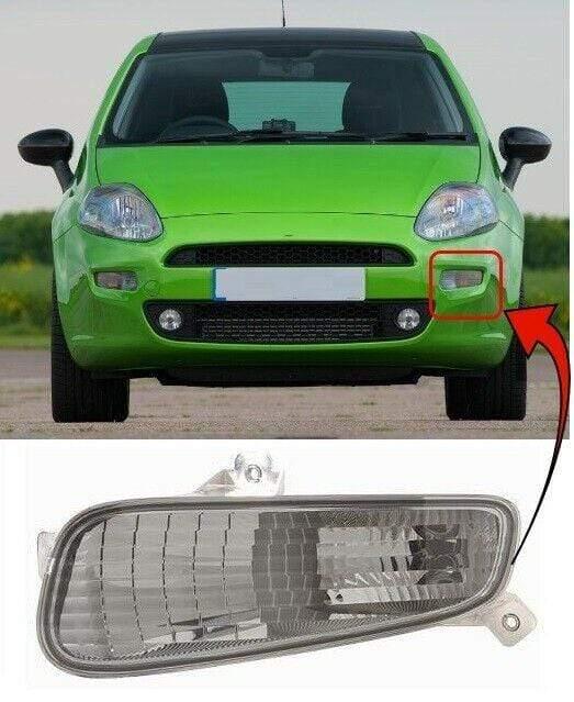 Fits Fiat Punto 2012-2018 Indicator Light Lamp Situated In Front Bumper Left Side N/S - tradevehicleparts.co.uk