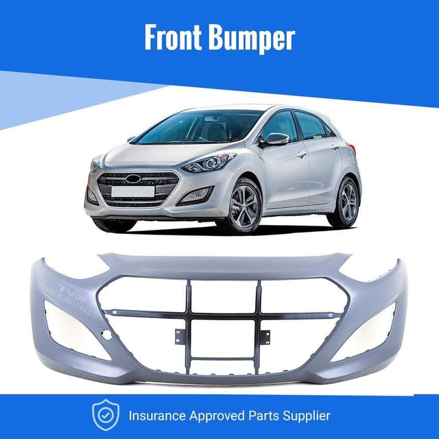 Fits Hyundai I30 5Dr 2012-2017 Front Bumper Primed No Pdc,No Washer Holes - image 2