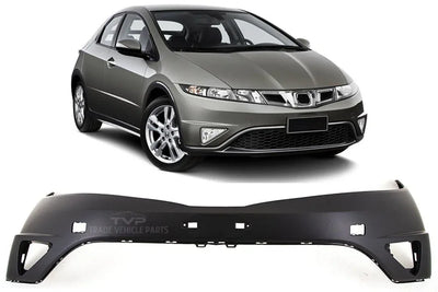 Fits Honda Civic Hatchback 2005-2012 Front Bumper Primed Wo/ Washer Holes - tradevehicleparts.co.uk