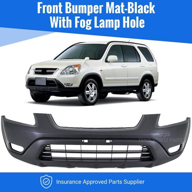 Fits Honda Crv 2002-2005 Front Bumper Mat-Black With Fog Lamp Hole No Pdc Or Washer Holes - image 2