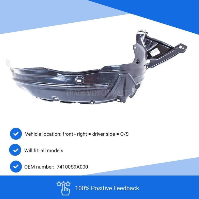 Fits Honda Crv 2002-2004 Front Wing Splash Guard Arch Liner Driver Side  - image 3