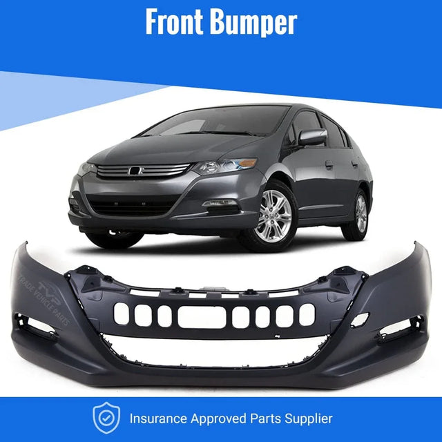 Fits Honda Insight 2009-2012 Front Bumper Primed With Fog Lamp Holes - image 2