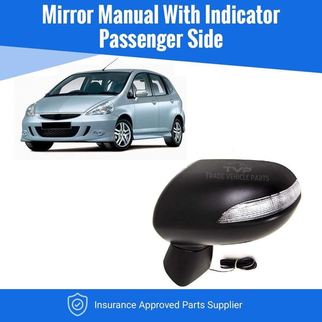 Fits Honda Jazz 2005-2008 Door Wing Mirror Manual W/Indicator Passenger Side - image 2