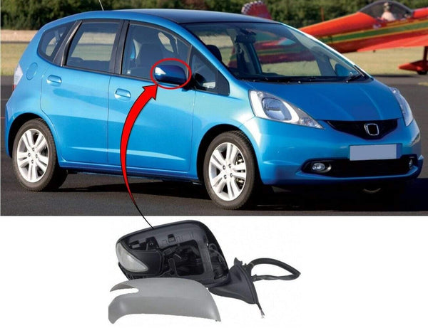 Fits Honda Jazz 2008-2015 Door Mirror Electric Primed Indicator Power Fold Driver Side