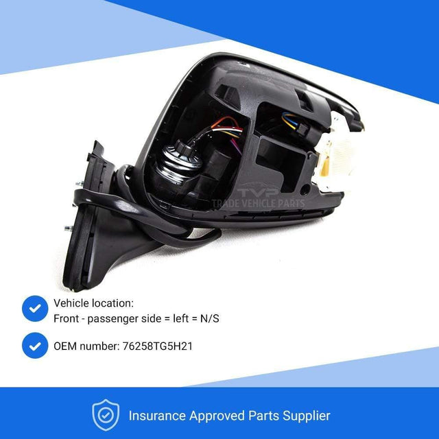 Fits Honda Jazz 2008-2015 Door Mirror Electric Primed Indicator Power Fold Passenger Side - image 3