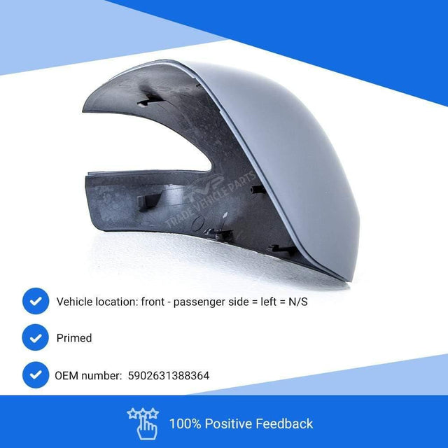 Fits Honda Jazz 2008-2015 Door Wing Mirror Cover Primed Passenger Side  - image 3