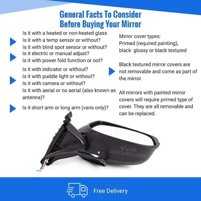 Fits Honda Jazz 2008-2015 Door Wing Mirror Electric Primed With Indicator Right Side - image 4
