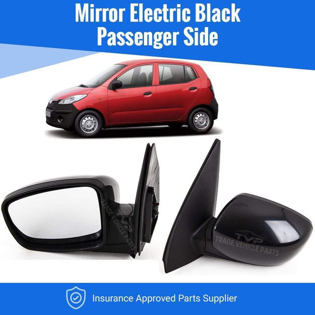 Fits Hyundai I10 2008-2011 Door Wing Mirror Electric Black Passenger Side - image 2