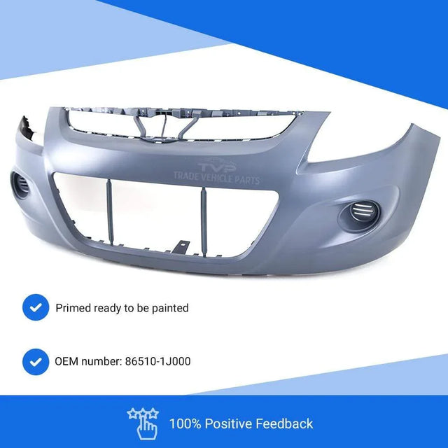 Fits Hyundai I20 2009-2012 Front Bumper Primed No Fog Holes - image 3
