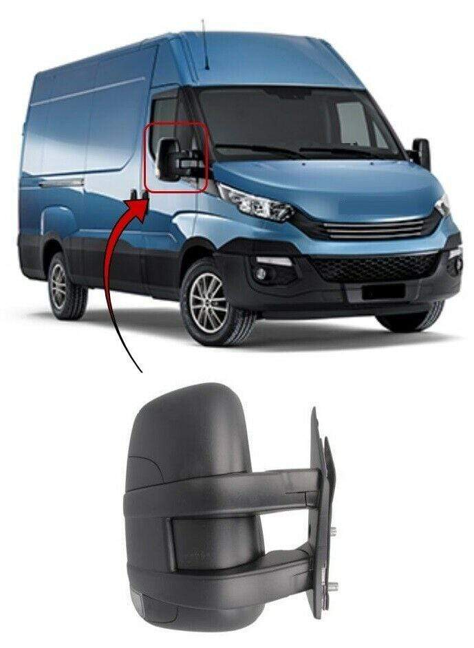 Iveco Daily 2007-2013 Door Wing Mirror Manual With Indicator Textured Cover Short Arm Right