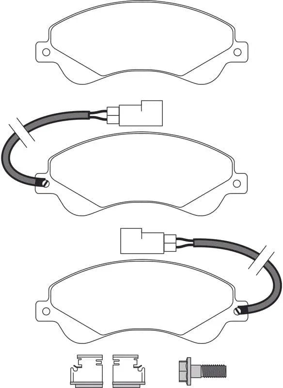 Juratek Brake Pads Full Set of 4 Front JCP117 - image 2